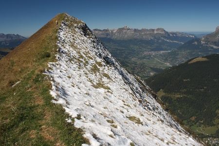 early snow in Rhone-Alpes の写真素材