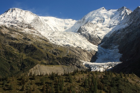 view of glacial valley in Graian Alpsの写真素材