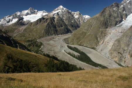 Miage Glacier in Graian Alpsの写真素材
