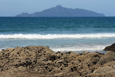 Taranga Island from Waipu Coveの写真素材