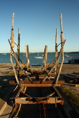 old boat trailerの写真素材