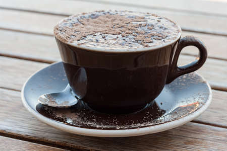 close up of traditional cappuccinoの写真素材