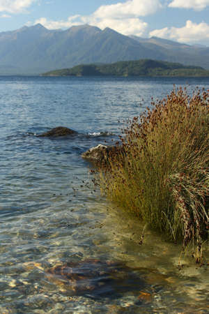lake Manapouri, New Zealand,の写真素材
