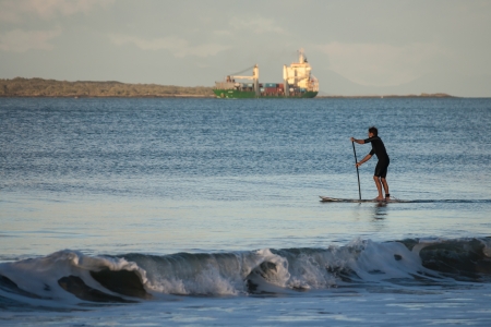 stand up paddle surferの写真素材
