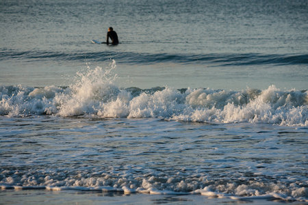 surfer waiting for wave