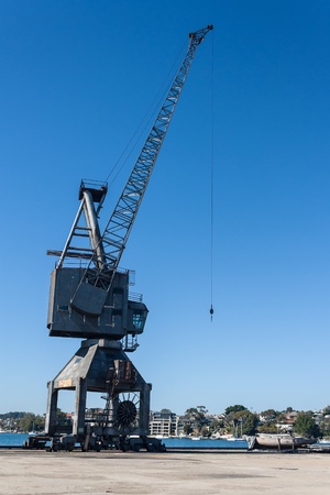 disused crane on Cockatoo Islandの写真素材