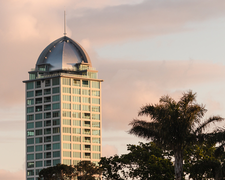 skyscraper at sunsetのeditorial素材