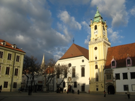 Main Square in Bratislava, Slovakiaの写真素材