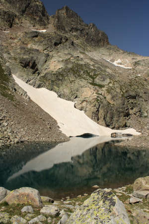 glacial lake in Posets-Maladeta natural parkの写真素材
