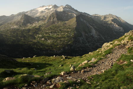 footpath in Posets-Maladeta natural parkの写真素材