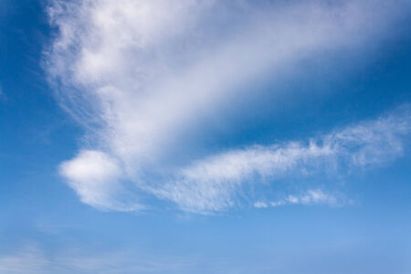 cirrus clouds on blue skyの写真素材