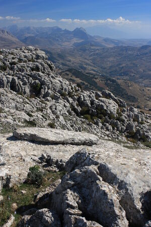 rock formation at El Torcal de Antequeraの写真素材