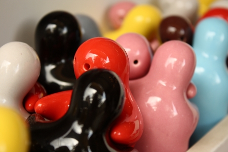 artistic salt and pepper shakersの写真素材