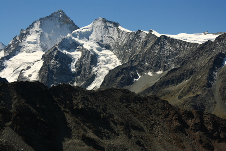 peaks in Val d Anniviers, Switzerlandの写真素材