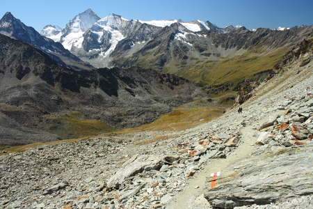 panorama of Val d Anniviers peaks, Switzerlandの写真素材