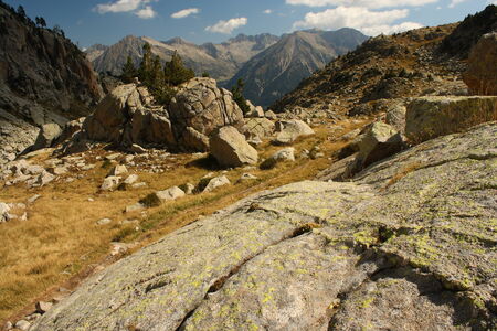 peaks in Posets-Maladeta natural parkの写真素材