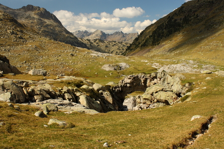 footpath in Val d Aranの写真素材