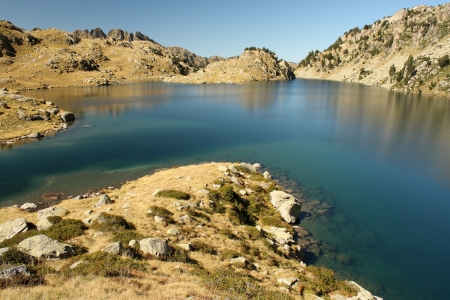 Lake Obago in Aiguestortes i Estany de Sant Maurici national parkの写真素材