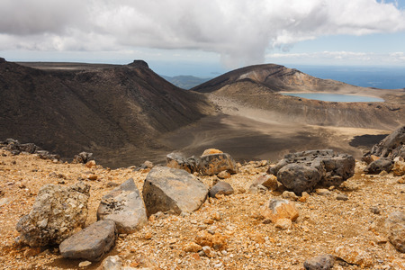 Blue Lake, Tongariro National Parkの写真素材