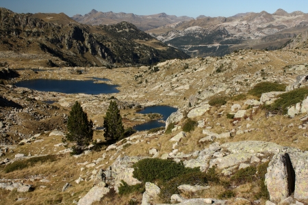 glacial lakes in Val d Aran, Pyreneesの写真素材