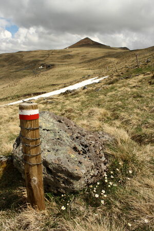 GR footpath to Puy Violetの写真素材