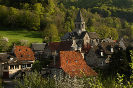 village in Massif Central, France