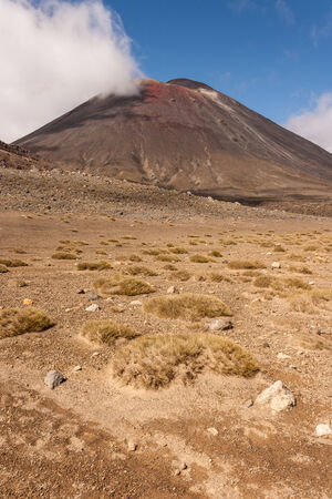 barren landscape in Tongariro National Parkの写真素材