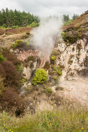 steam vent at Taupo volcanic zoneの写真素材