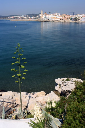 coast near Sitges - Barcelonaの写真素材