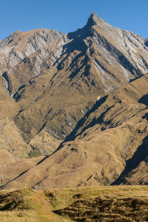 mountain range in Mount Aspiring National Park の写真素材