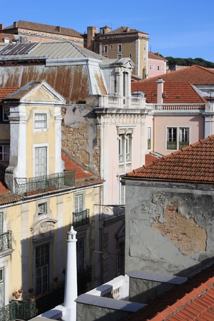 detail of street in Lisbonの写真素材