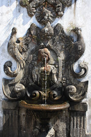 Fountain of five senses - Bom Jesus do Monteの写真素材