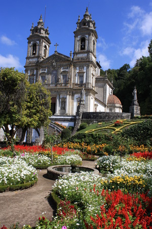 floral display at Bom Jesus do Monte - Bragaの写真素材