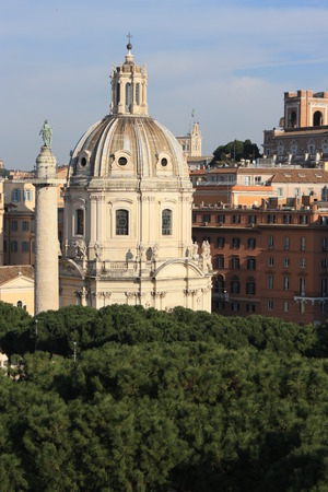 aerial view of Trajan s Column in Romeの写真素材