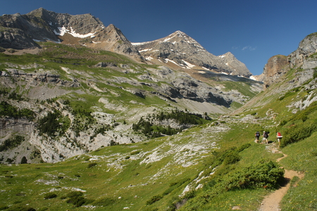 hikers in French Pyreneesの写真素材