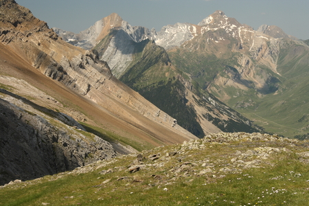 Ordesa y Monte Perdido national park seen from French Pyreneesの写真素材