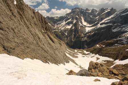birdview of Cirque de Gavarnie in French Pyreneesの写真素材
