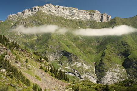 inversion in French Pyreneesの写真素材