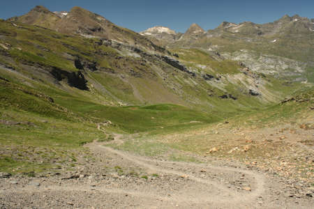 mountain footpath in French Pyreneesの写真素材