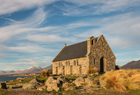 Church of the Good Shepherd, Lake Tekapoの写真素材