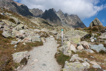 walking track in Haute-Savoie, Franceの写真素材