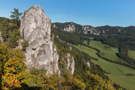 rock formation in Sulov Mountains, Slovakiaの写真素材