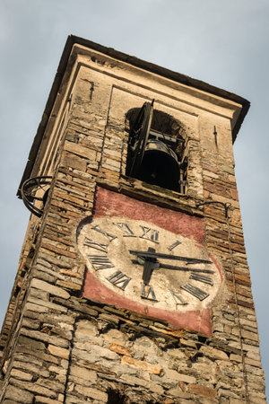 detail of medieval clock tower
