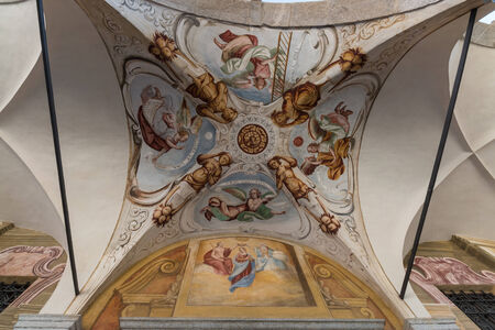 frescoes in Madonna del Sasso basilica in Locarnoのeditorial素材
