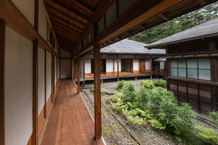 inner courtyard at Tamozawa Imperial Villa in Nikkoのeditorial素材