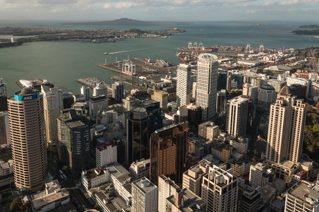 aerial view of Auckland town centreのeditorial素材