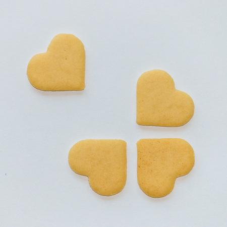 heart shaped biscuitsの写真素材