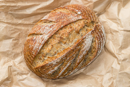 close up of sourdough loaf