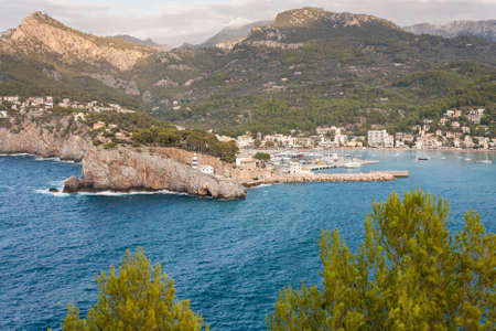 aerial view Port de Soller - Mallorcaの写真素材
