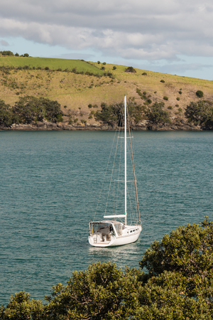 aerial view of moored yachtの写真素材